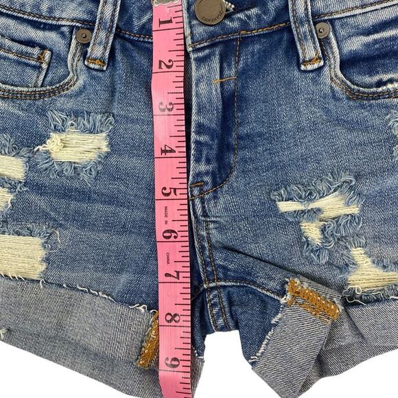 Blank NYC Denim Fulton Boyfriend Fit  Distressed Roll Up Shorts NEW Size 24 - Picture 7 of 9